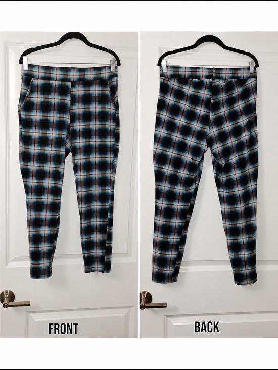 torrid Pants - Plaid Skinny Pants Blue Black Tartan Preppy Dark Academia Retro 90s Size 1X